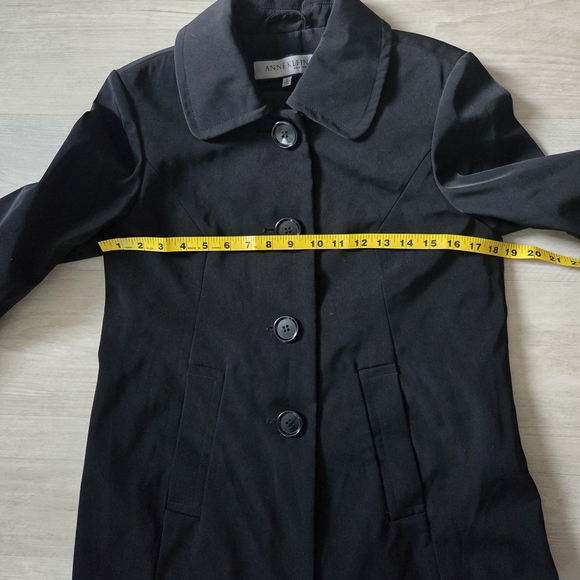 Anne Klein Elegant Black Pea Coat - Picture 6 of 8